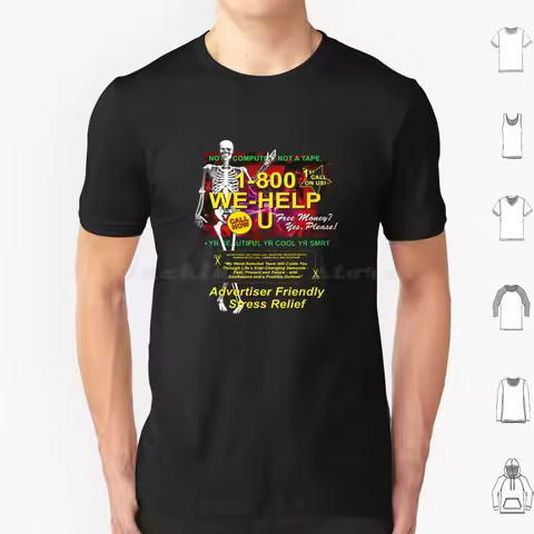 1-800 We-Help U T Shirt 6xl Cotton Cool Tee Sam Hyde Sam Hyde Mde Million Dollar Extreme Hydewars La