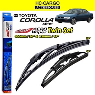 Toyota Corolla AE101 Aero Wiper (AW) Blade 1 PAIR ECONOMY TWIN Set (U-Hook Type) (17/20) 1PAIR / Co