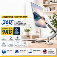 Monitor Arm Gas Spring Monitor Stand NBF80 Single Desk Mount 17-30 inch VESA Bracket for Home Office