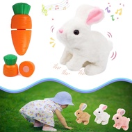 Bunny Stuffed Animal Plush, Interactive Electronic Pet Hopping Bunny Toy, Realistic Stuffed Easter B