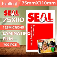 Laminating Film ID Size ( 75mm×110mm ) 125Micron 100Sheets SEAL Brand