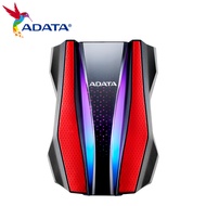 TYJKO ADATA USB ฮาร์ดไดรฟ์เสริม3.2ฮาร์ดดิสก์ HDD หน่วยความจำ1TB 2TB พร้อมดิสก์จัดเก็บข้อมูล RGB แบบพ