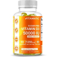 Vitamatic Sugar D3 50000 IU Mingguan – 60 Potensi Berasaskan Pektin D untuk Gigi & Sistem Imun