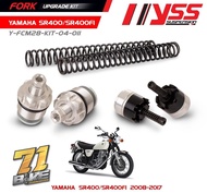 YSS ชุดอัพเกรด โช๊คหน้า SR400 ปี 2008- ปัจจุบัน ฟรีน้ำมันโช๊ค 20W 100%SYN