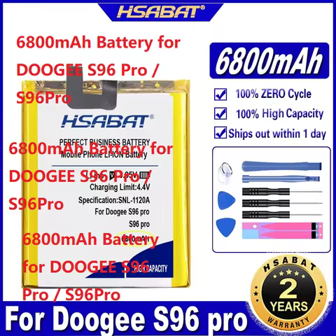 6800mAh Battery for DOOGEE S96 Pro / S96Pro Batteries