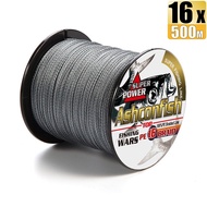 Ashconfish 16 Strands 500M PE Line Braided Fishing Line X16 Braids Fishing Line Fishing Accessories