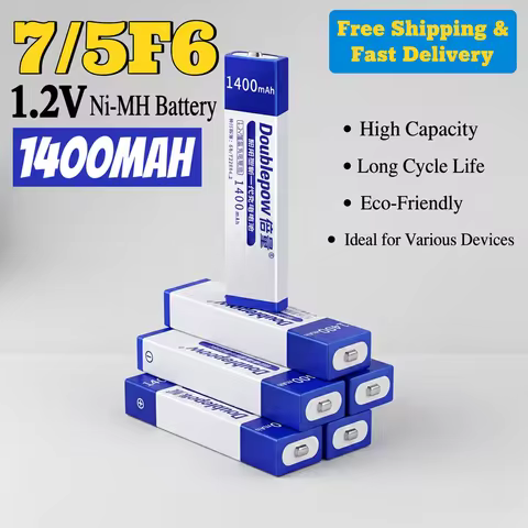Replacement 7/5F6 Ni-MH Battery 1.2V 1400mAh for Sony Panasonic Walkman CD Player HHF-AZ01 RP-BP61 H