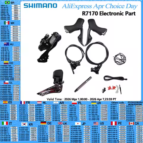 Shimano 105 R7170 Electronic Part Groupset FD R7150 2x12s RD-R7150 Battery DN300 Road Bicycle Di2 R7