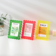 Bingkai Gambar Acrylic Photo Frame Magnetic Aesthetic Wavy Polaroid Display Frame Kalis Habuk Dopami