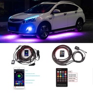 Lampu Kolong Mobil LED Strip RGB 90/120cm 4PCS Bluetooth App Controller Lampu Hias Hiasan Interior D