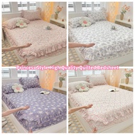 High Quality Class A Bedsheet Korean Floral Fitted Bedsheet Coquette Thick Quilted Bedsheet Aestheti