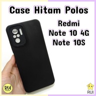 Case Hitam Redmi Note 10 / Redmi Note 10s Xiaomi Baru Black Matte Softcase Polos Slim Silikon HP