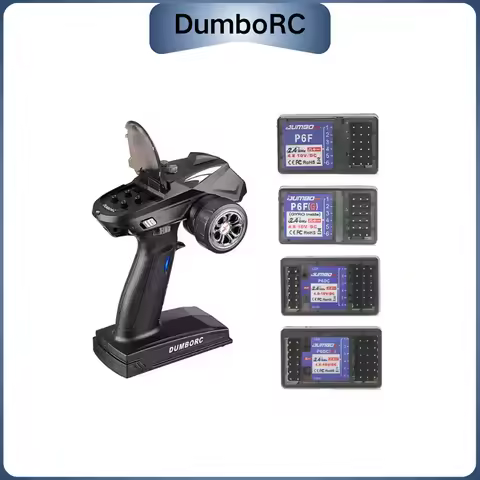 DumboRC X6 2.4G 6CH Transmitter Remote Control with P6F P6FG P6DC P6DCG Gyro DC Receiver for RC Car 