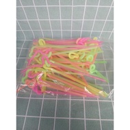 50pcs funky Straws Spiral Straws Colorful funky Thread Straws