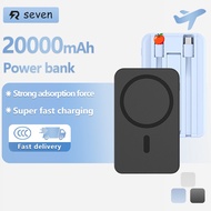 mobile power bank 3C power bank 20000mah power bank Magnetic three-in-one charging treasure Display 