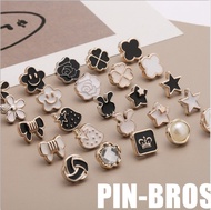 2PCS Bros Mini Aesthetic Pin Kecil Klip Hijab Cantik Simple Elegan Fashionable Kancing Cardigan Jake
