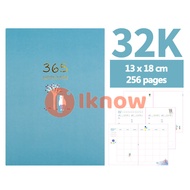 I Know 365 Days Planner 2023 Diary (ไม่ระบุวันที่) Hard Cover Notebook 256 Pages Stationery