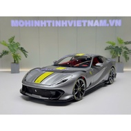 FERRARI 812 COMPETIZIONE GRAY MODEL CAR, 1/18 SCALE BBURAGO