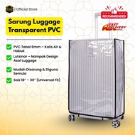 Sarung Luggage Transparent – Cover Beg Bagasi PVC Anti Air & Habuk | Travel, Haji & Umrah (18–30 Inc