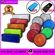 UNIVERSAL REAR FENDER REFLECTOR + SCREW TAPE PEMANTUL CAHAYA BULAT / PETAK ALBINO YAMAHA HONDA LC135