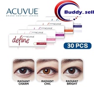 (30 pcs) Acuvue Define Daily Disposable Silicone Hydrogel Cosmetic Color Contact Lenses 2/3