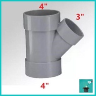 CABANG Y BRANCH 45° RUCIKA 4" 4 INCH IN SAMBUNGAN PVC ADA AW ATAU D - MAGICSTORE9