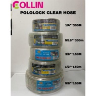 【PER ROLL】POLOLOCK CLEAR HOSE 1/4"x300M 5/16"x300M 3/8"x150M 1/2"x150M 5/8"x150M TRANSPARENT HOSE