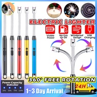 Stove Gas Lighter Pemetik Api Gas Electric Arc Lighter Windproof Lighter USB Lighter Stove Ignition 
