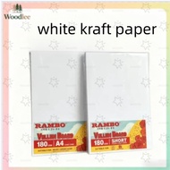 RAMBO 180gsm White Vellum Board A4 Short Long 29*22*1 31*22*1 Inches 10 Sheets Premium Stationery