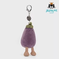 英國 JELLYCAT 鑰匙圈/吊飾 Vivacious Vegetable Aubergine Bag Charm 迷人茄子