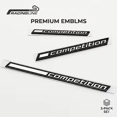 3D ABS Competition Emblem Badge Sticker for BMW M2 M3 M4 M5 M8 G20 G30 F10 F30 F80 Car Trunk Fender 