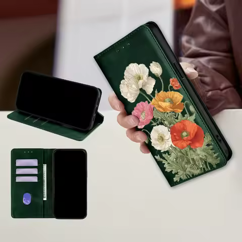 Fashion Floral pattern Magnetic Leather Flip Mobile Phone Case for VIVO Y39 Y38 Y36 Y04 Y29S Y29 Y28