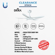 DEKA CLEARANCE SET 46'' 5 BLADE CEILING FAN F5DC BABY(WH)