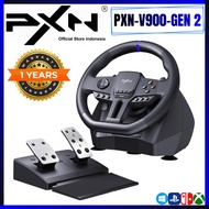 PXN V900 GEN 2 Racing Gaming Steering Wheel Dual Mode Magnetic Sensor RGB Pedals Upgraded Type-C
