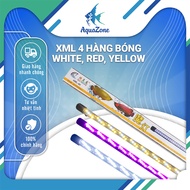 Đèn led tròn XML 4 hàng bóng (N) tăng màu đỏ vàng trắng cho cá rồng đèn led đặt chìm cho bể cá