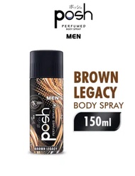 PROMO MURAH!!! POSH Men Perfume Body Spray Brown Legacy 150ml  /  parfum posh 150ml
