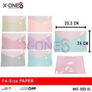 X-ONE DOUBLE LAYER BUTTON MAP F4 FOLIO FC PASTEL & DOFF PLASTIC MAP / MKF-999 DL