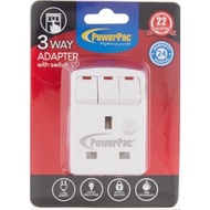 Adapter 3 Way With Switch 3 Pin plug, 2 pin Plug Adapter (PP8733)