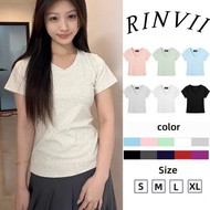 Children's T-shirt Tight T-shirt Y2K T-shirt 100% cotton Women's summer style V-neck tight t-shirt g
