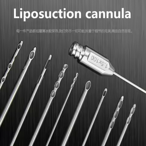 Fat transplantation kit,Fat harvesting cannula for stem cells,liposuction cannula fat transfer needl
