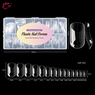 TP 150Pcs Toe Dual Nail Forms for Poly Extension Gel Toenail Dual Forms Reusable Full Cover Molds Ac
