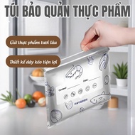 Z78 Combo of 10 silver zip bags for fresh food, reusable titanium aluminum material ZARIO