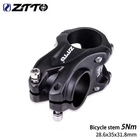 ZTTO Power Bicycle MTB Stem Handlebar Short Stem Road Bike 0 Degree 31.8*35mm Stem XC Hollow Bicycle