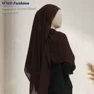 WMD Fashion - Pashmina Viscose Shawl - Dark Brown