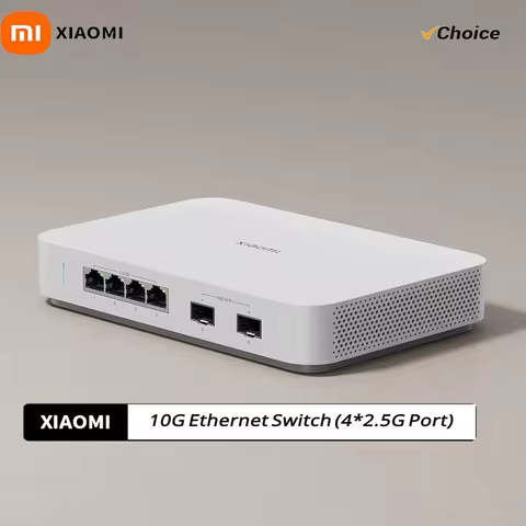 NEW Xiaomi 10G Ethernet Switch 4×2.5G+2×10GMbps Mini Network Switches VLAN Ethernet Splitter Lan Rou
