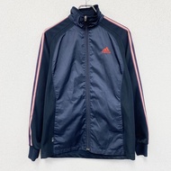 adidas運動外套/球衣，海軍藍，M碼，古著。