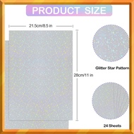 10pcs  of A4 Holographic Laminate Sheets | Self-Adhesive Laminating Sheets | Waterproof Transparent 