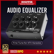 DIGITIK - Micro Audio Equalizer Preamp 7 Band Fine Tune for KTV Karaoke - EQ207