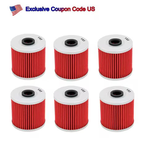 1/2/4/6PCS Motorcycle Oil Filter For Kawasaki KLF KSF KLT200 250 300 KL600 KL650 KLX650 BJ250 Z250 K