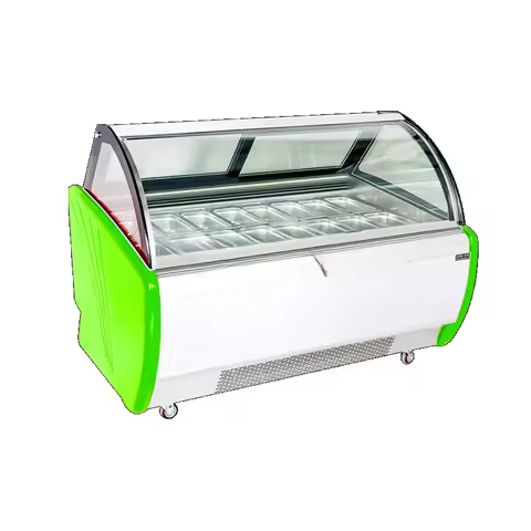 Vertical Popsicle Gelato Display Refrigerator Freezers Countertop Fast Frozen Food Ice Cream Display